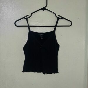 black tank top with buttons forever 21 size medium